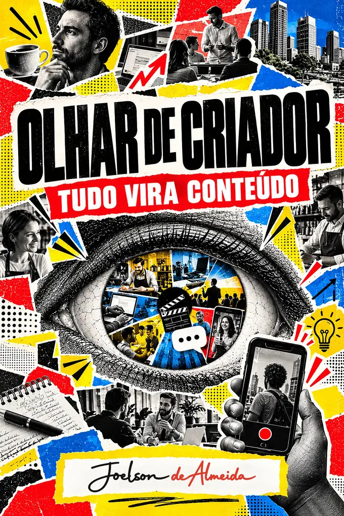 Capa do livro Olhar de Criador: tudo vira conteúdo, de Joelson de Almeida